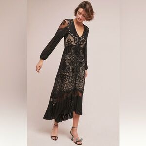 From Farm Rio black elegant maxi dress size large